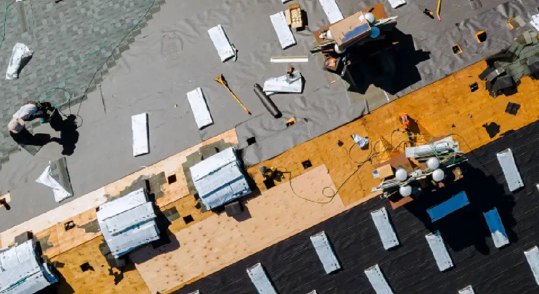 Roof Repair 2 Houston roof repair team at work on a residential roof